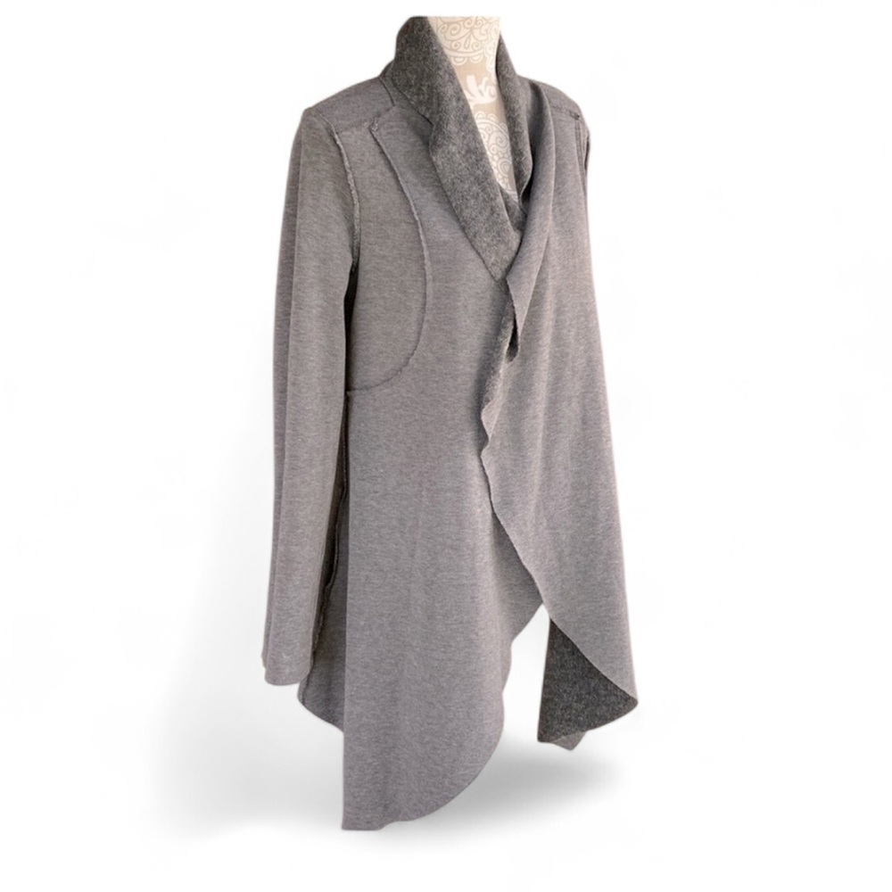 Raw edge cotton cardigan